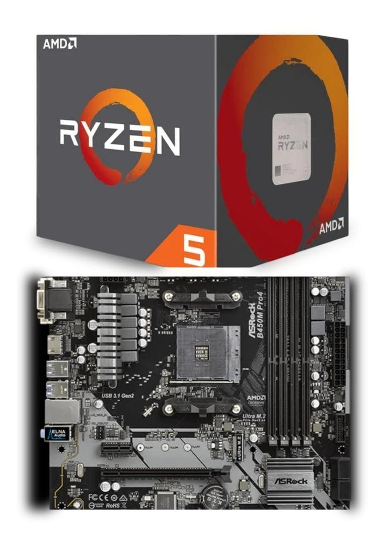 [セット品] B450M pro4 ＋ Ryzen5 2600（クーラー付）