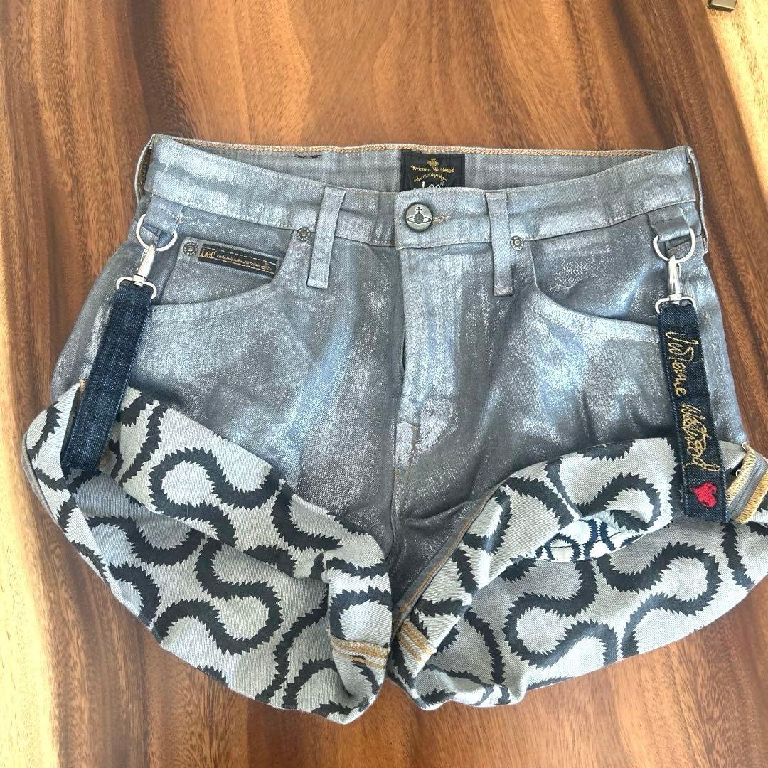 Vivienne Westwood Leeコラボデニムショートパンツ シルバー