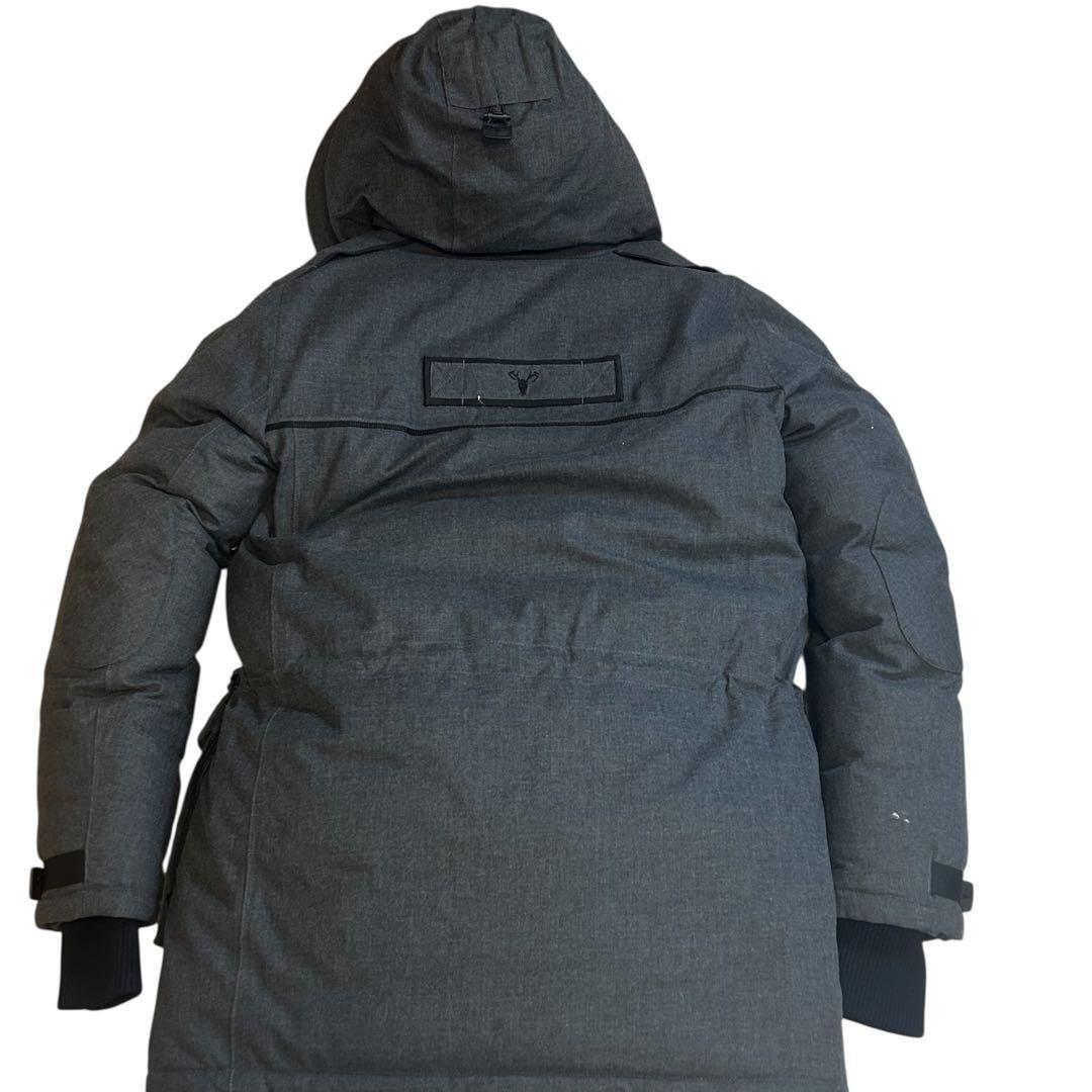 ポンちゃん 新品 ノビス コヨーテファー 肉厚ダウンコート　グレー XS