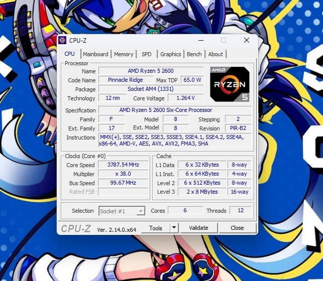 Ryzen2600＋B450M＋16GB のマザーボードセット