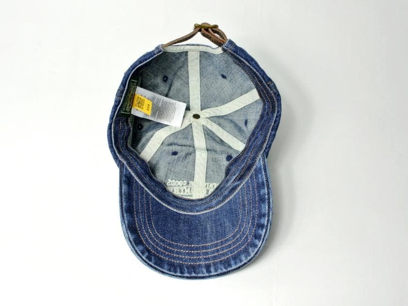 新品【ポロ カントリー】90年代復刻・刺繍デニムベースボールキャップ・本藍染め