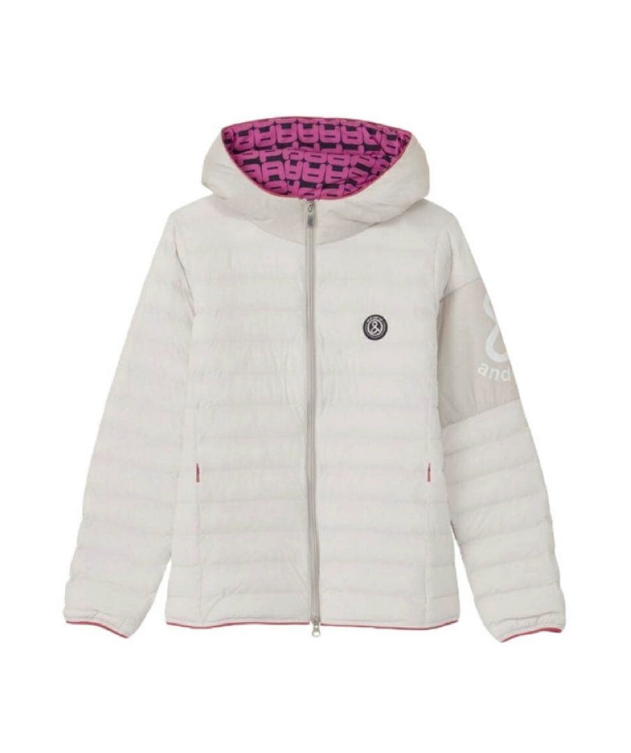 美品　and per se アンパスィ　レディース　フード付き中綿ジャケット