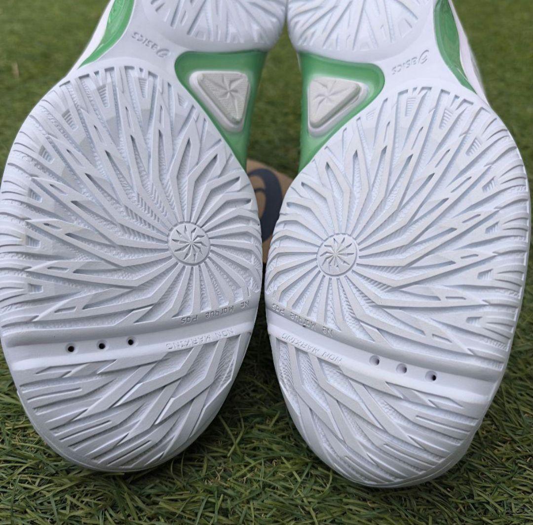 asics バスケットボールシューズ ホワイト/グリーン22.5cm