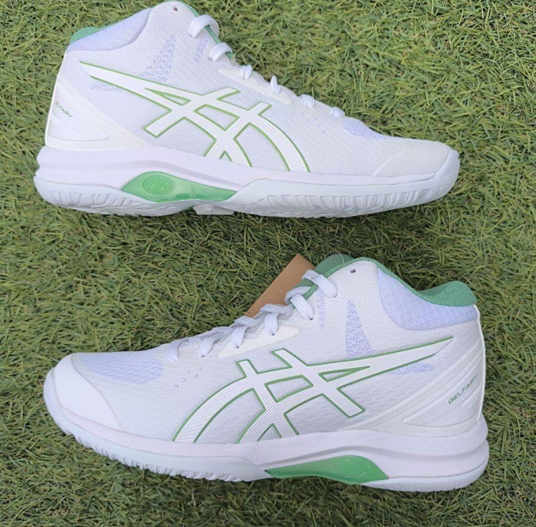 asics バスケットボールシューズ ホワイト/グリーン22.5cm