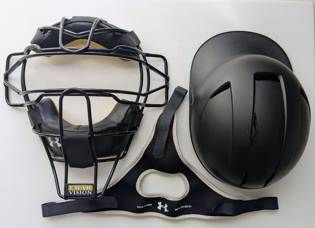 MLBスタイル、硬式キャッチャーマスク、ヘルメット、ハーネスセット