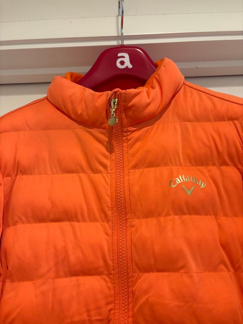 Callaway レディース ゴルフジャケットとスカート セット オレンジ