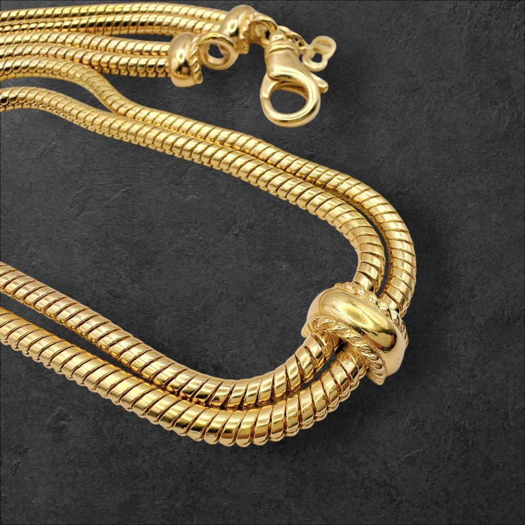 Dior 2連 ゴールド チェーン ネックレス ヴィンテージ