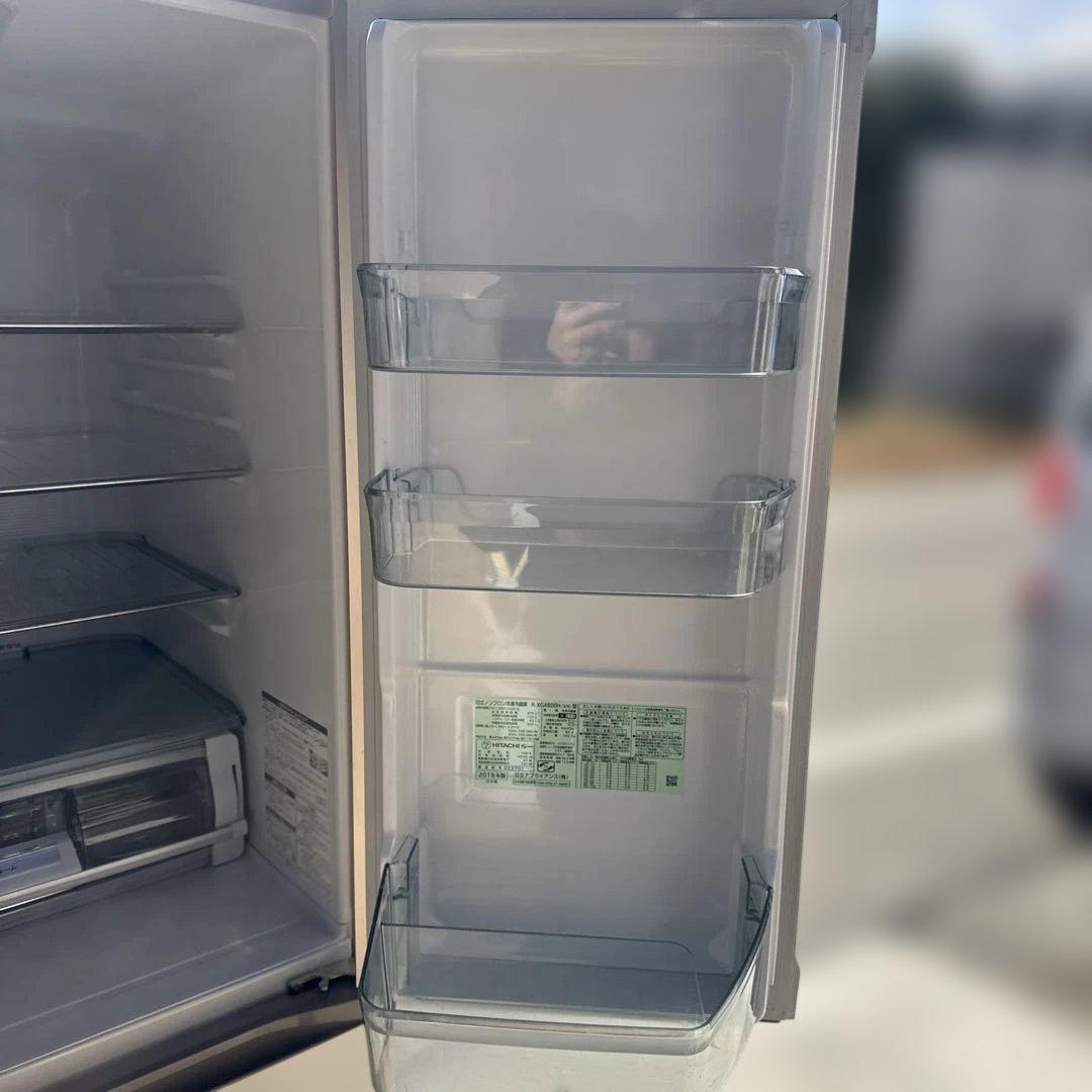 日立 冷蔵庫 475L R-XG4800H(XT) クリスタルブラウン 6ドア