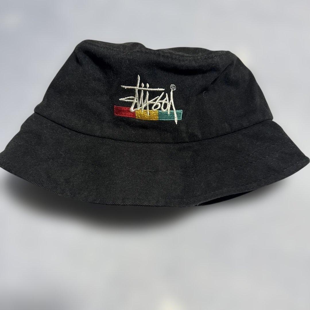 90s STUSSY ステューシー バケットハット ブラック