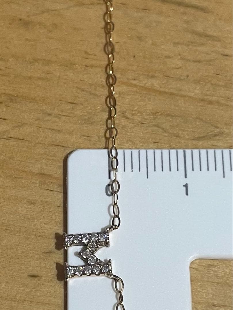 りい♡K18 PG サマンサティアラ ダイヤモンドネックレス イニシャルM