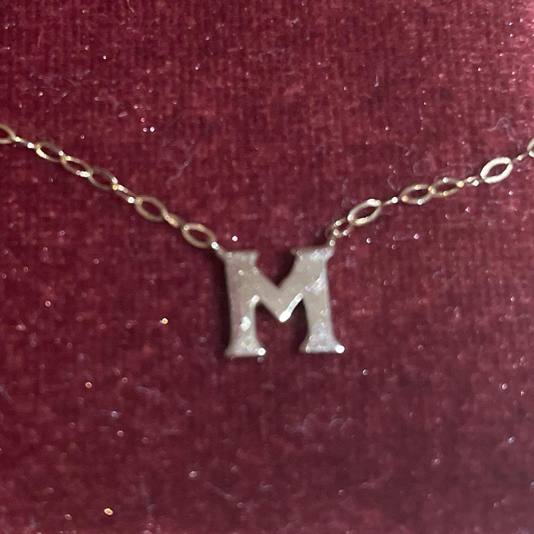 りい♡K18 PG サマンサティアラ ダイヤモンドネックレス イニシャルM