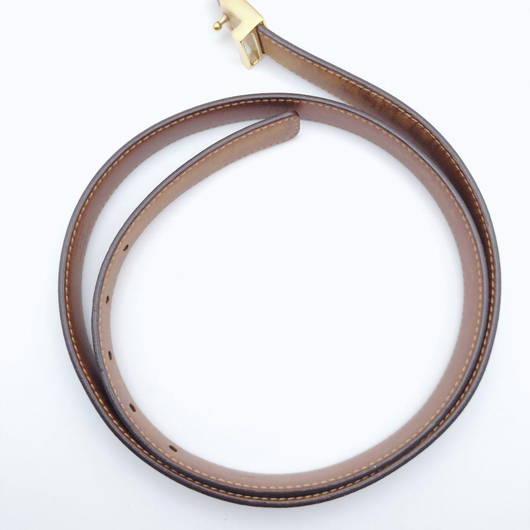 美品✨ルイヴィトン ベルト サンチュール LVイニシャル ゴールド金具 20mm