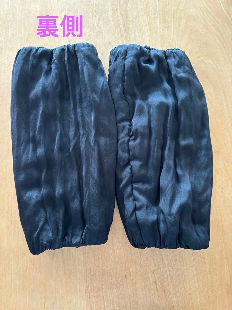 【mi】イオンドクター　シルクレッグウォーマーロング　ブラック