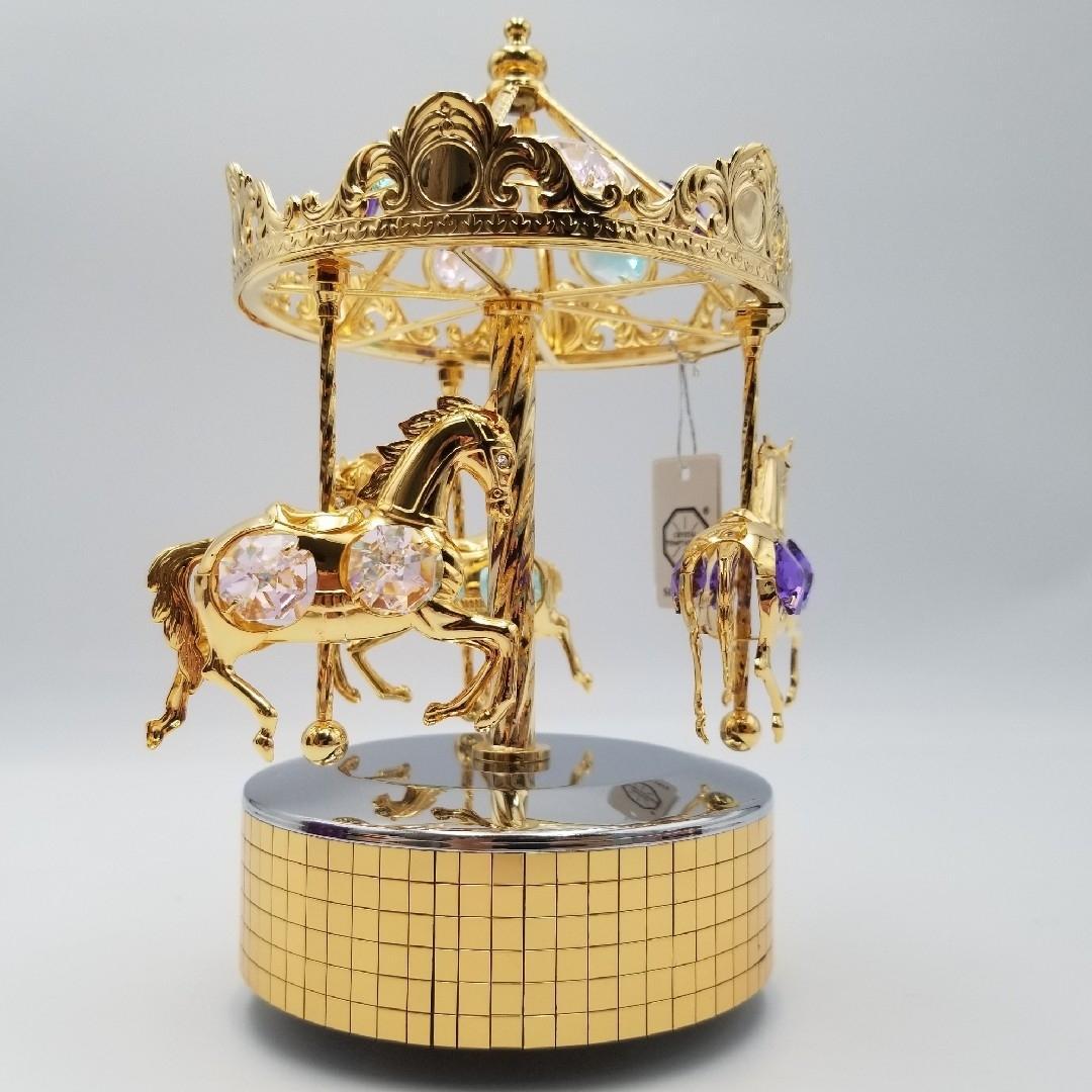 新品未使用 SWAROVSKI スペクトラ オルゴール メリーゴーランド
