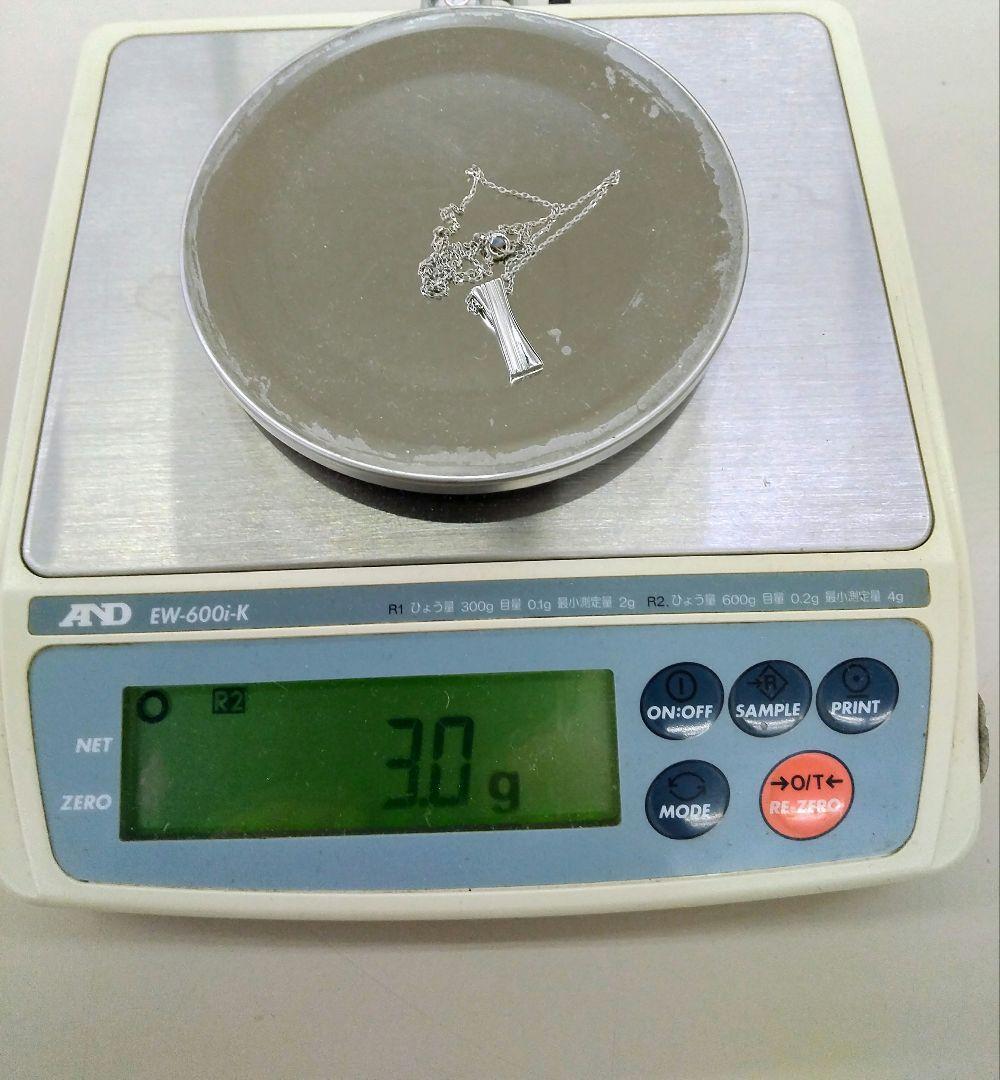 K10ホワイトゴールドペンダントネックレス