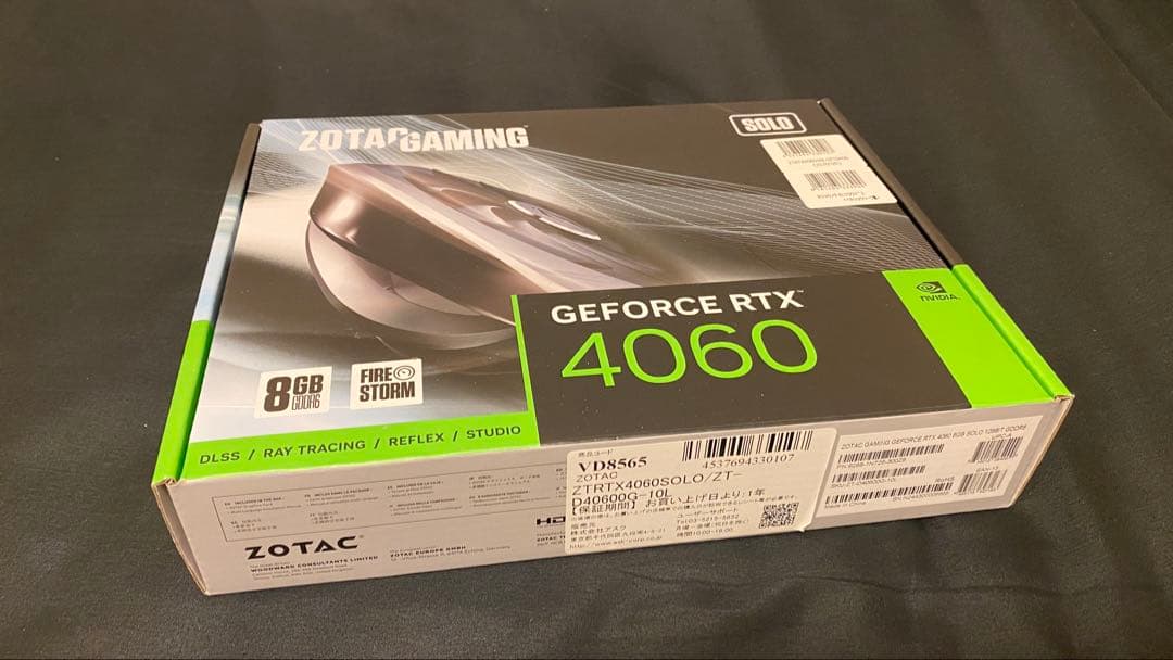 ZOTAC GAMING RTX 4060 8GB SOLO グラフィックボード