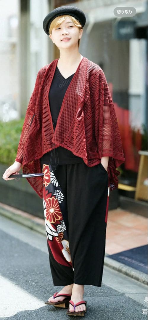 新品　ソウソウ　高島縮 20/20 富士2.0／濡羽色×金襴緞子