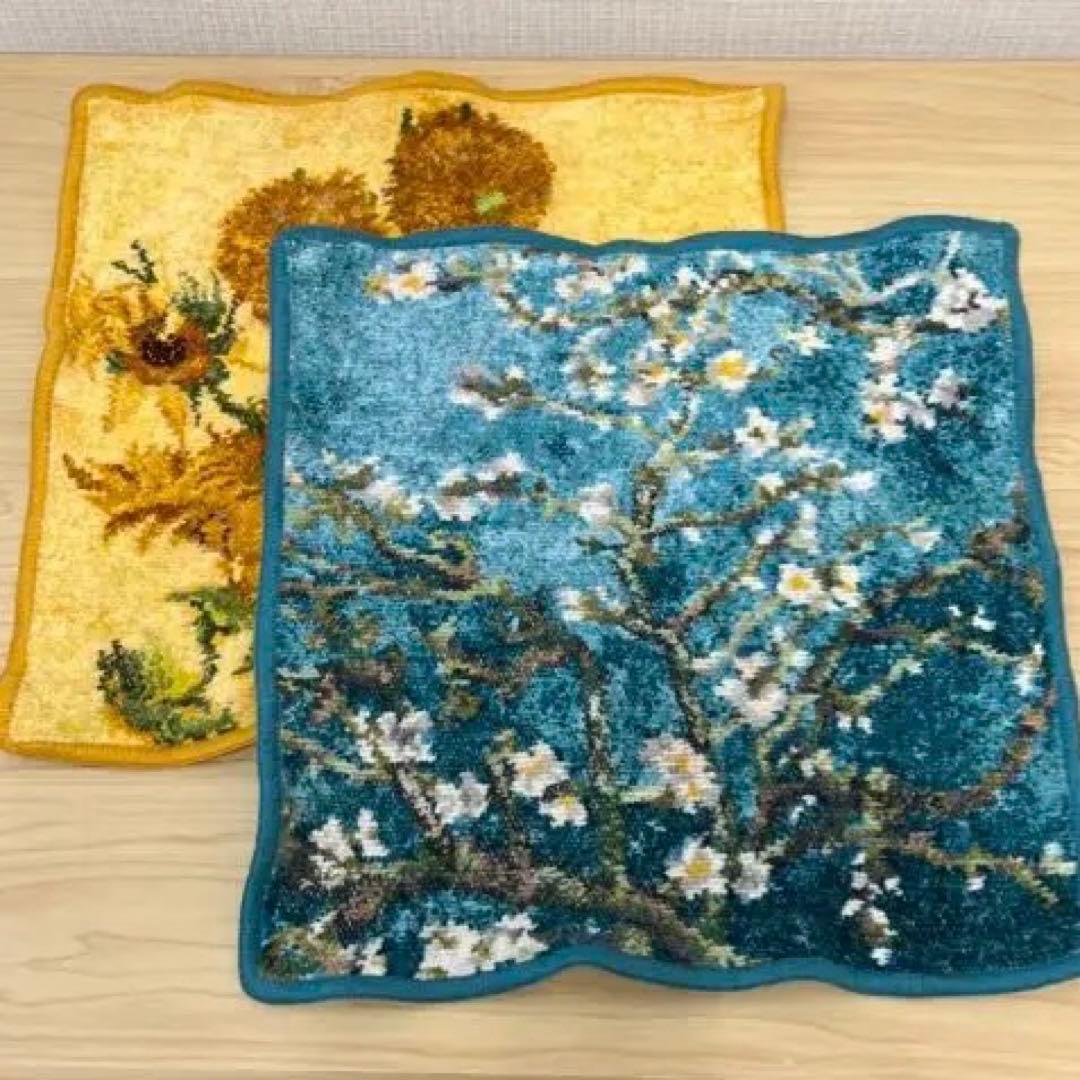 ゴッホ　サンフラワーズ & アーモンドブロッサム２枚セット　フェイラー