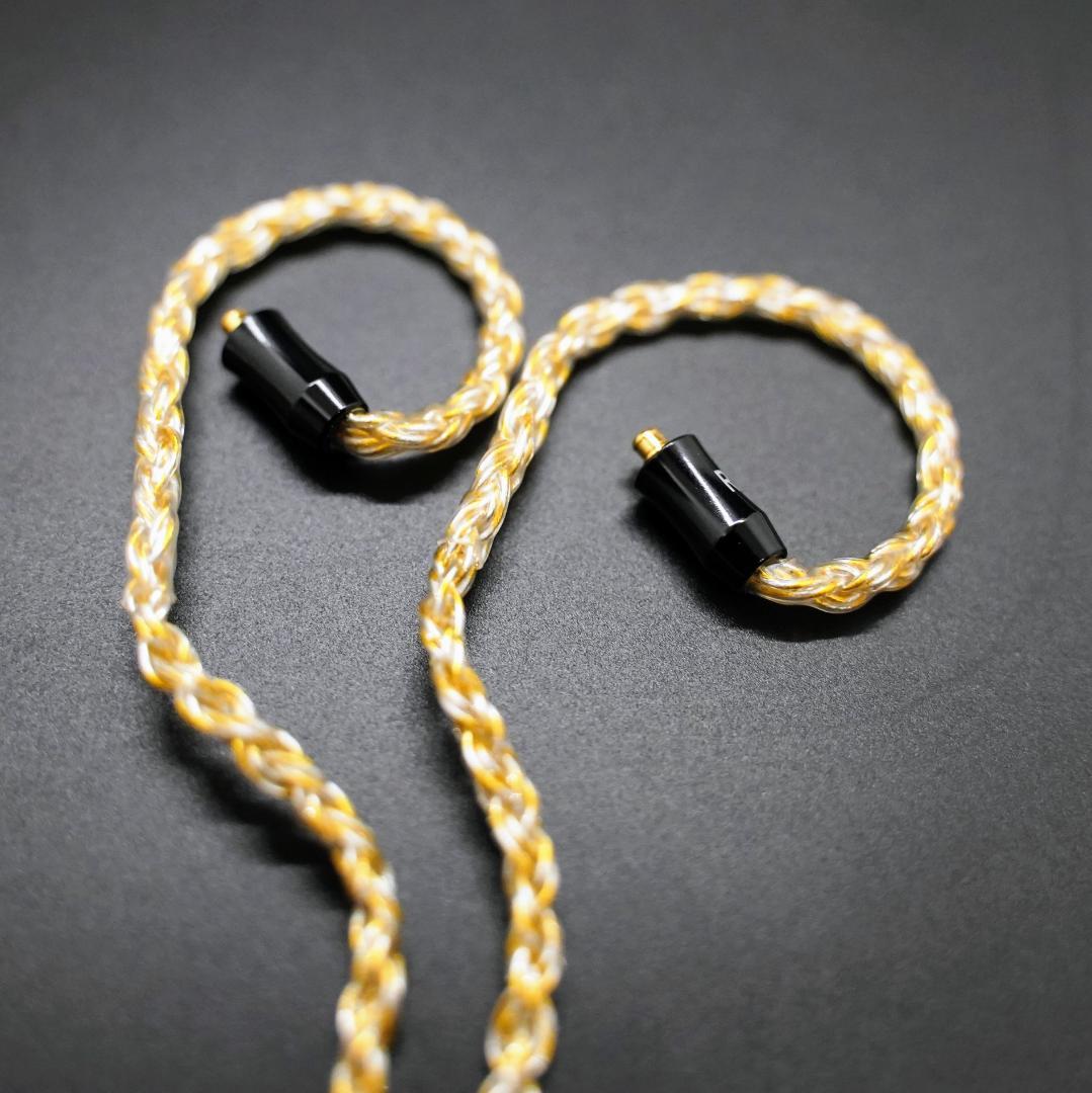 超希少!16芯 金銀線撚り合わせリケーブル膨張MMCX/4.4mmバランス接続