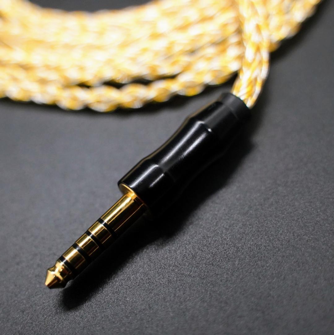 超希少!16芯 金銀線撚り合わせリケーブル膨張MMCX/4.4mmバランス接続