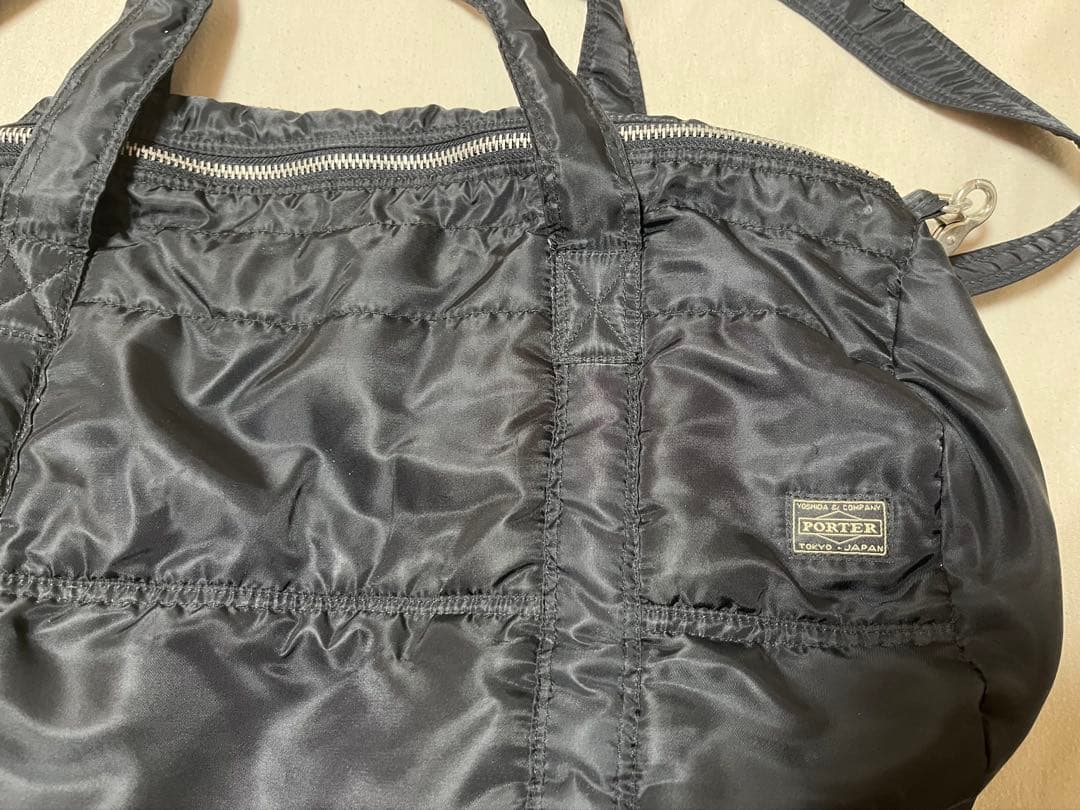 PORTER ポーター タンカー ボストンバッグ ドラム型 2WAY ブラック