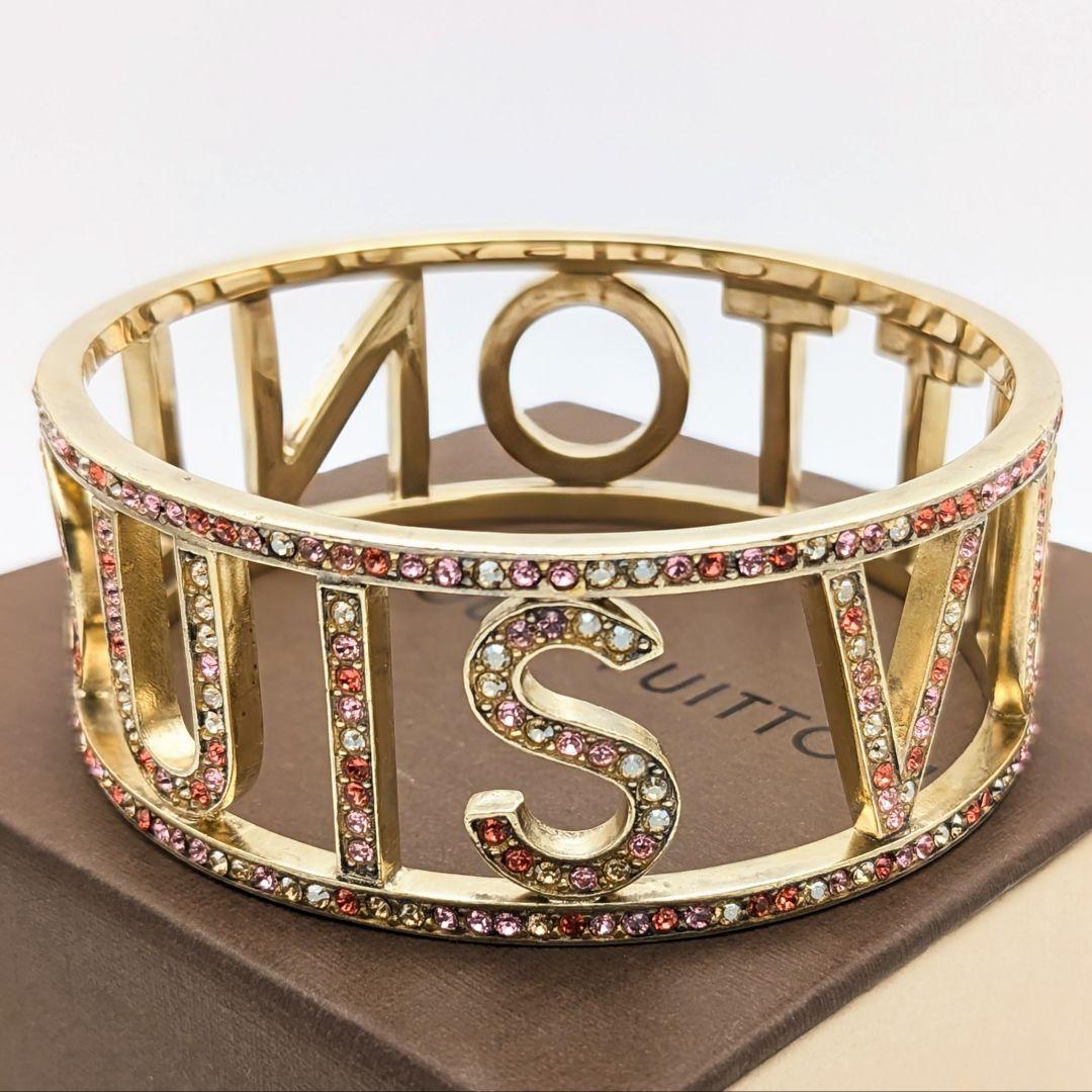 希少 ルイヴィトン ブラスレ ミルエウンヌ ラインストーン バングル 箱付