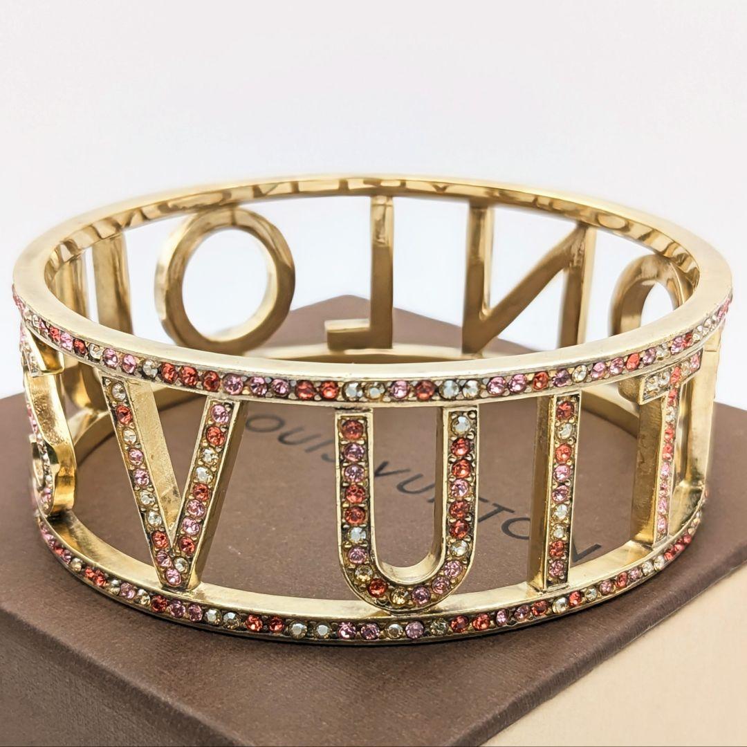 希少 ルイヴィトン ブラスレ ミルエウンヌ ラインストーン バングル 箱付