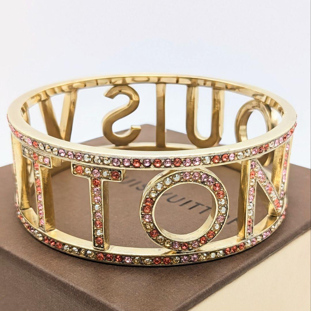 希少 ルイヴィトン ブラスレ ミルエウンヌ ラインストーン バングル 箱付