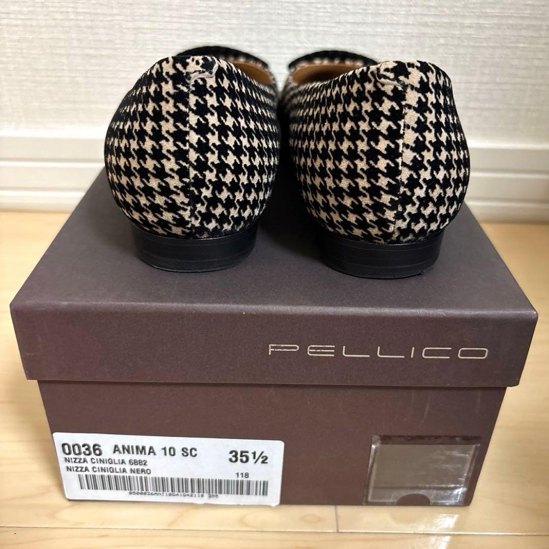 PELLICO フラットシューズ 35.5 千鳥格子柄