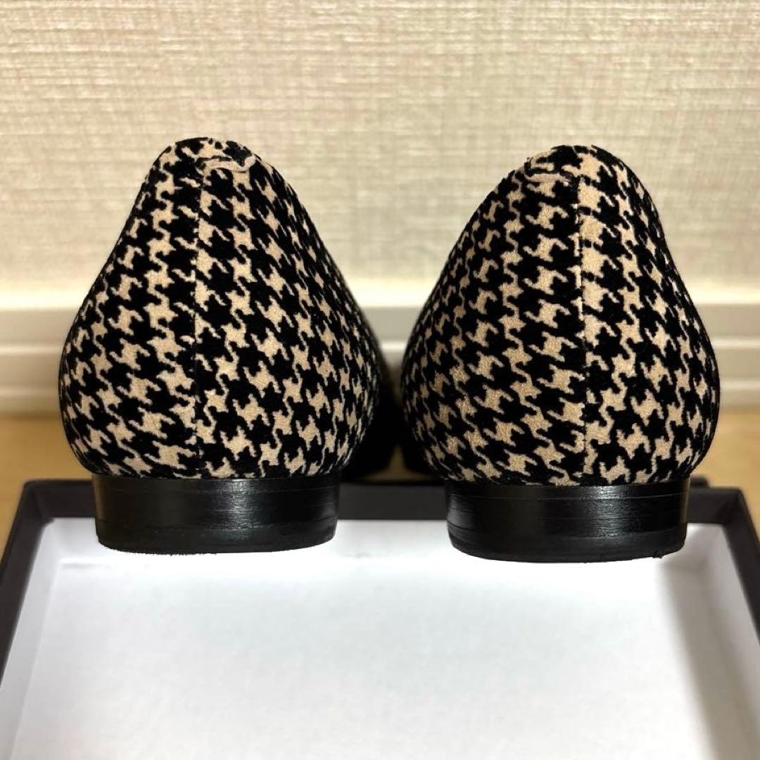 PELLICO フラットシューズ 35.5 千鳥格子柄