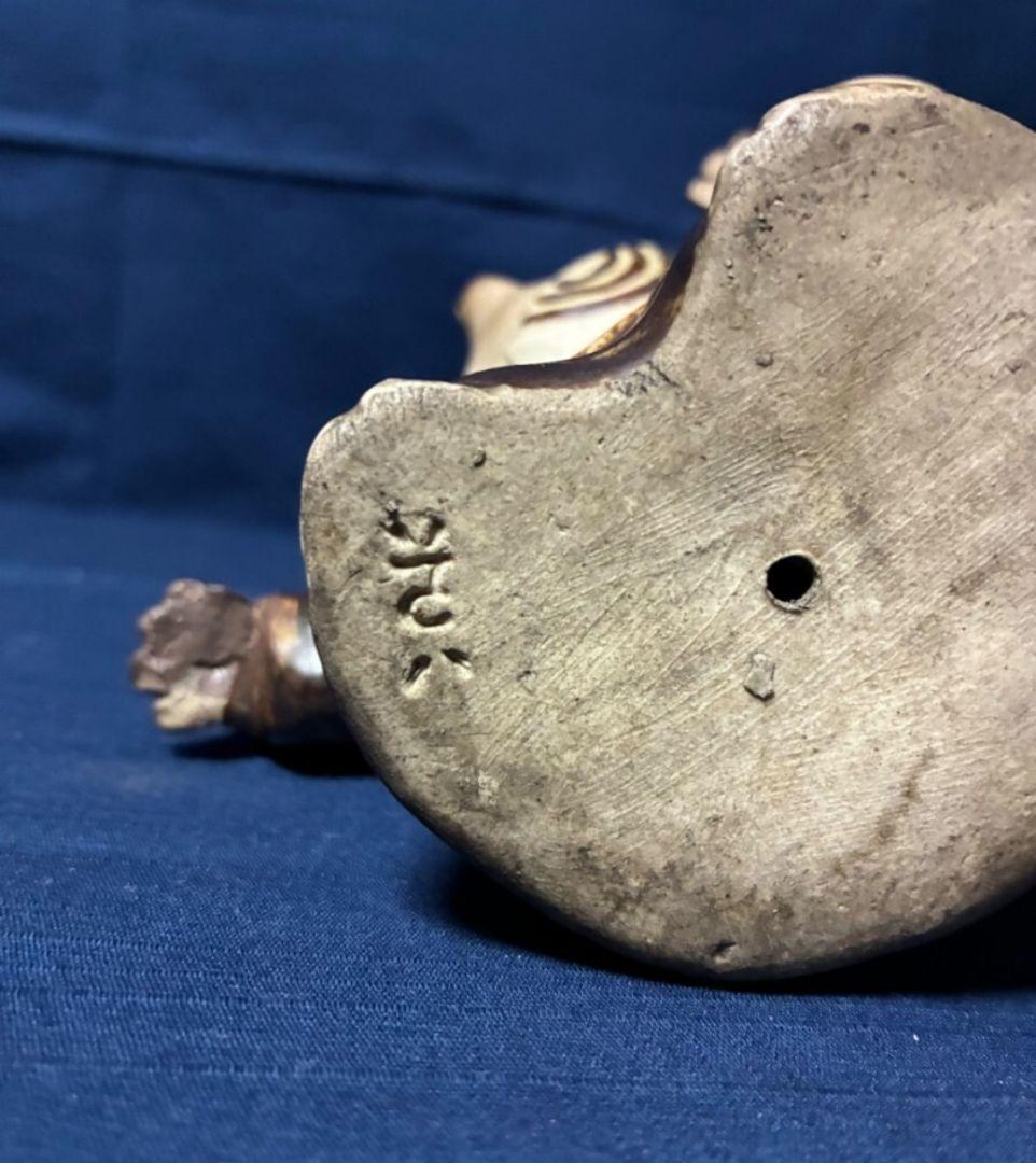 U*O様 レア　道八和尚狸　仁阿弥道八　　京焼　H 12㎝W 12㎝重38g和尚