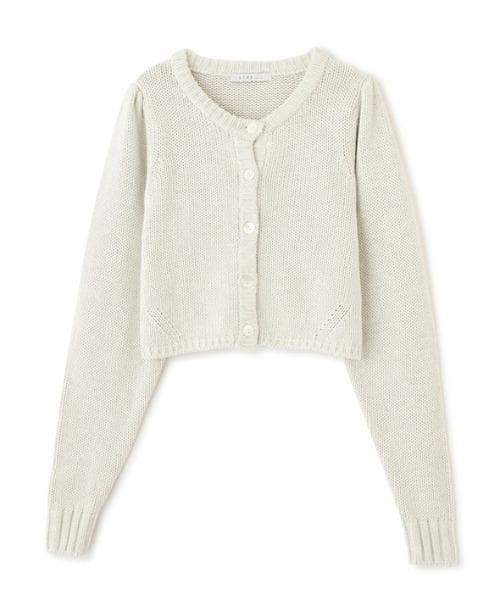 良品 ETRE TOKYO コットンパフクロップドカーディガン カシミヤ混