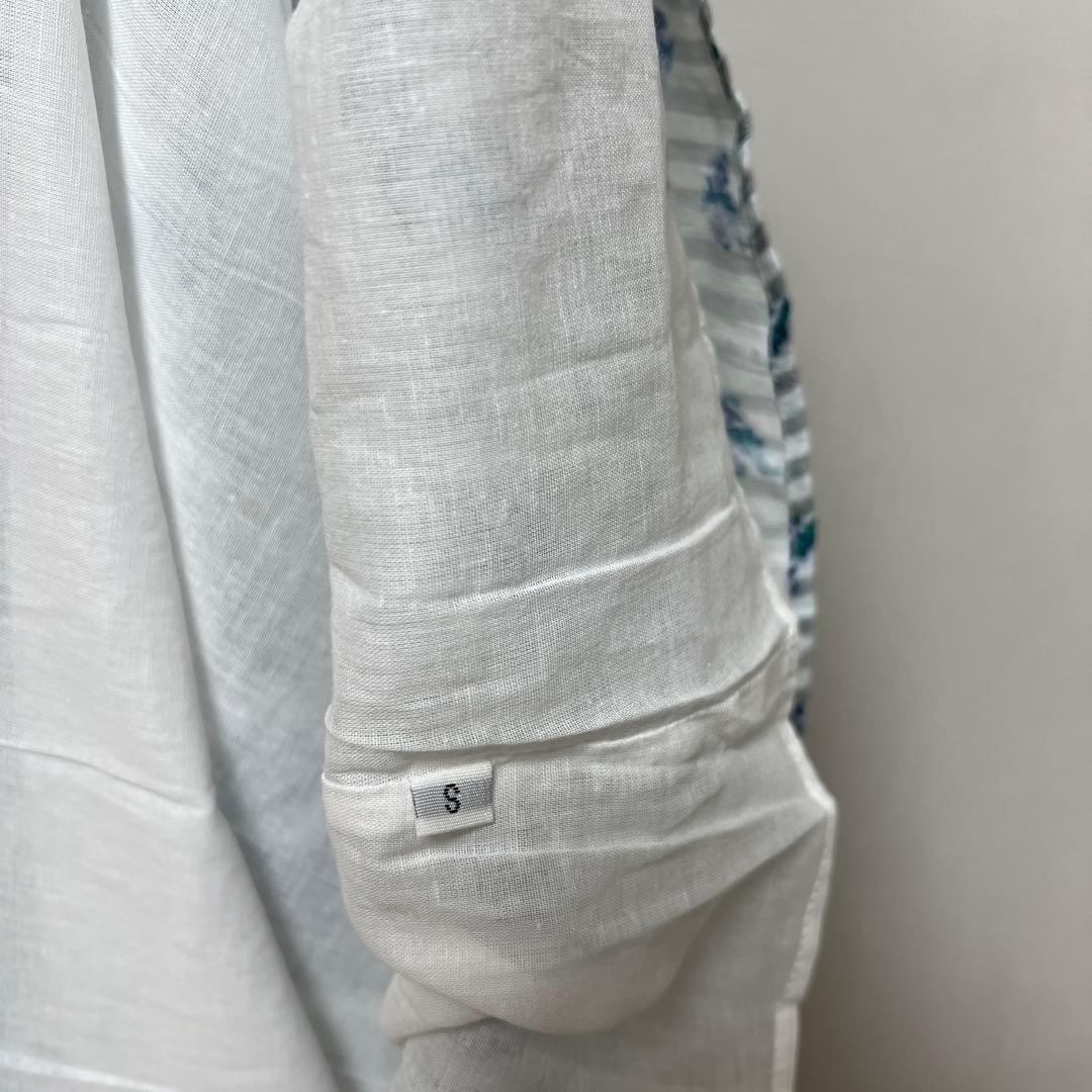 ne Quittez pasコットンジャカード シャーリングワンピースS サイズ