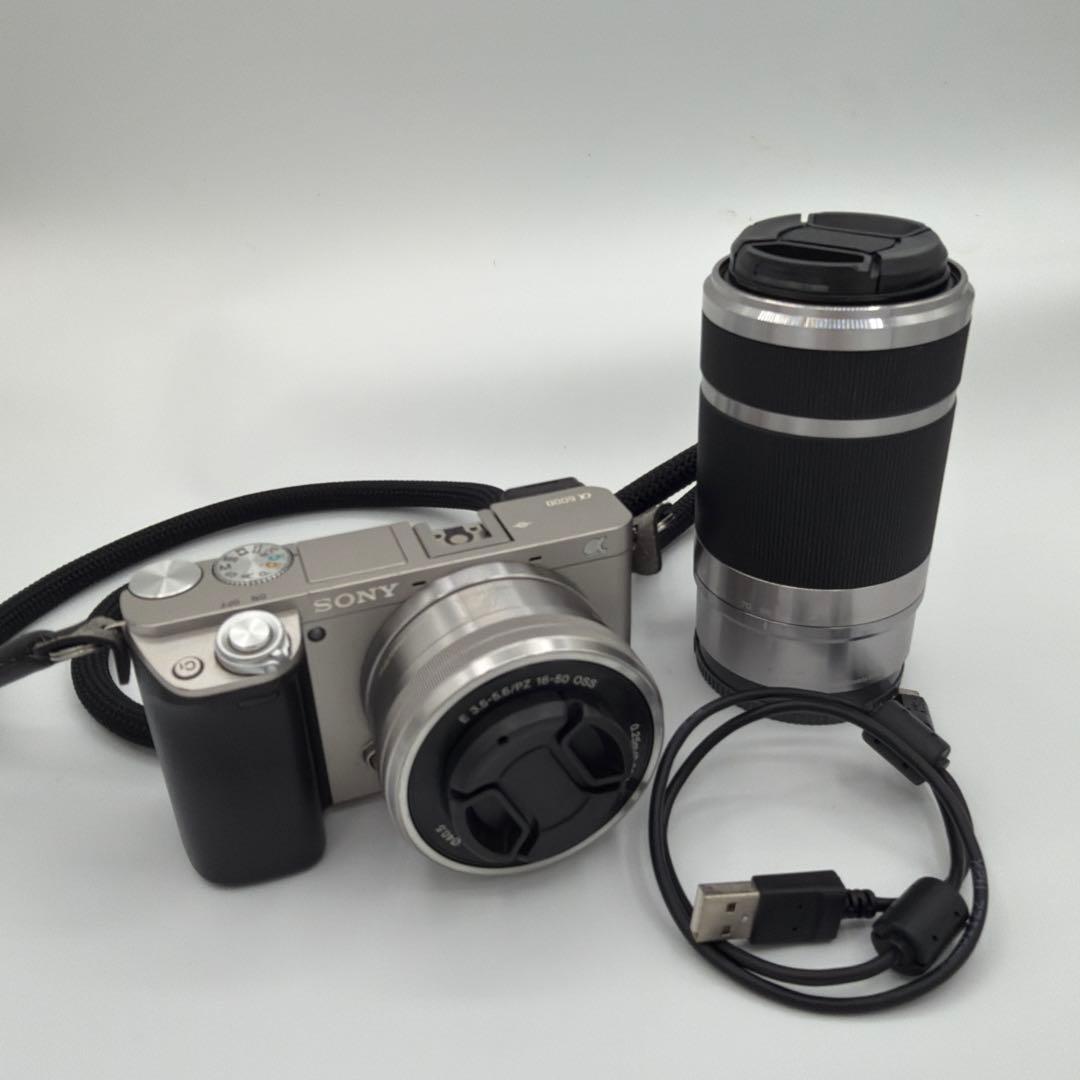 SONY α6000 ミラーレス一眼カメラ、E 18-55mmレンズ付、シルバー