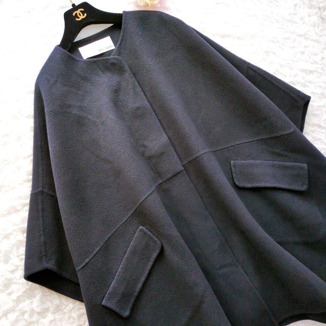 Whim Gazette　カシミヤリバーポンチョ　定価13万