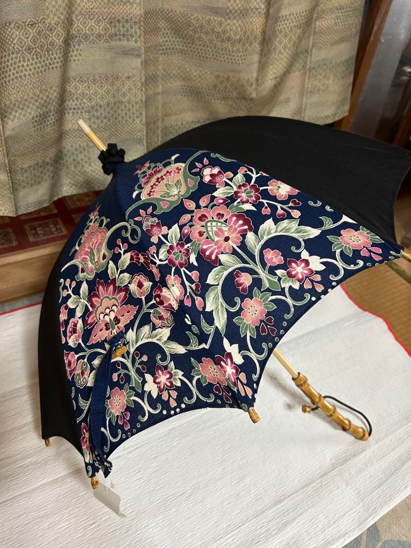 岡重 日傘　京友禅生地　更紗 UVカット 竹製　新品 19,800円