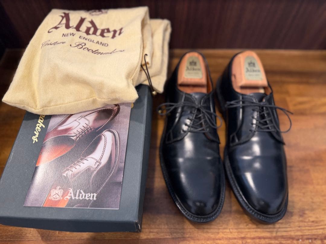 Alden オールデン 9901 ブラック　コードバン　プレーントゥ