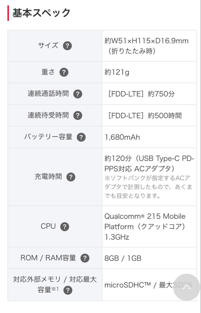 AQUOS ケータイ4 ホワイト 本体