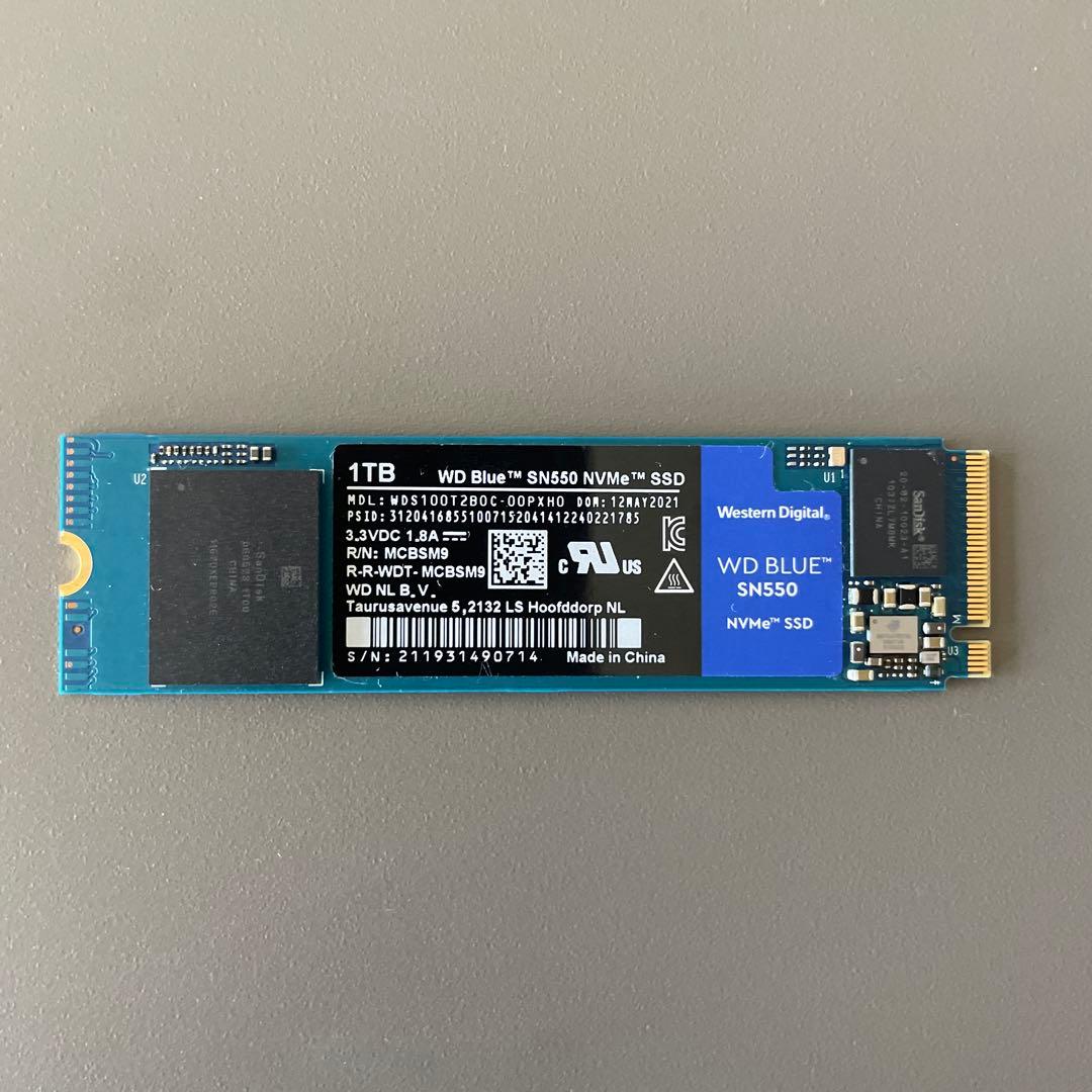 未使用★内蔵SSD 1TB WD Blue SN550 NVMe