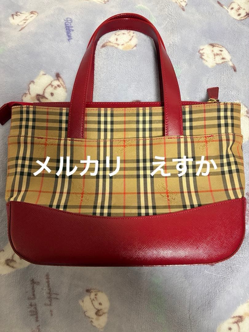 バーバリー　ノバチェック　ハンドバッグ(汚れあり中古)