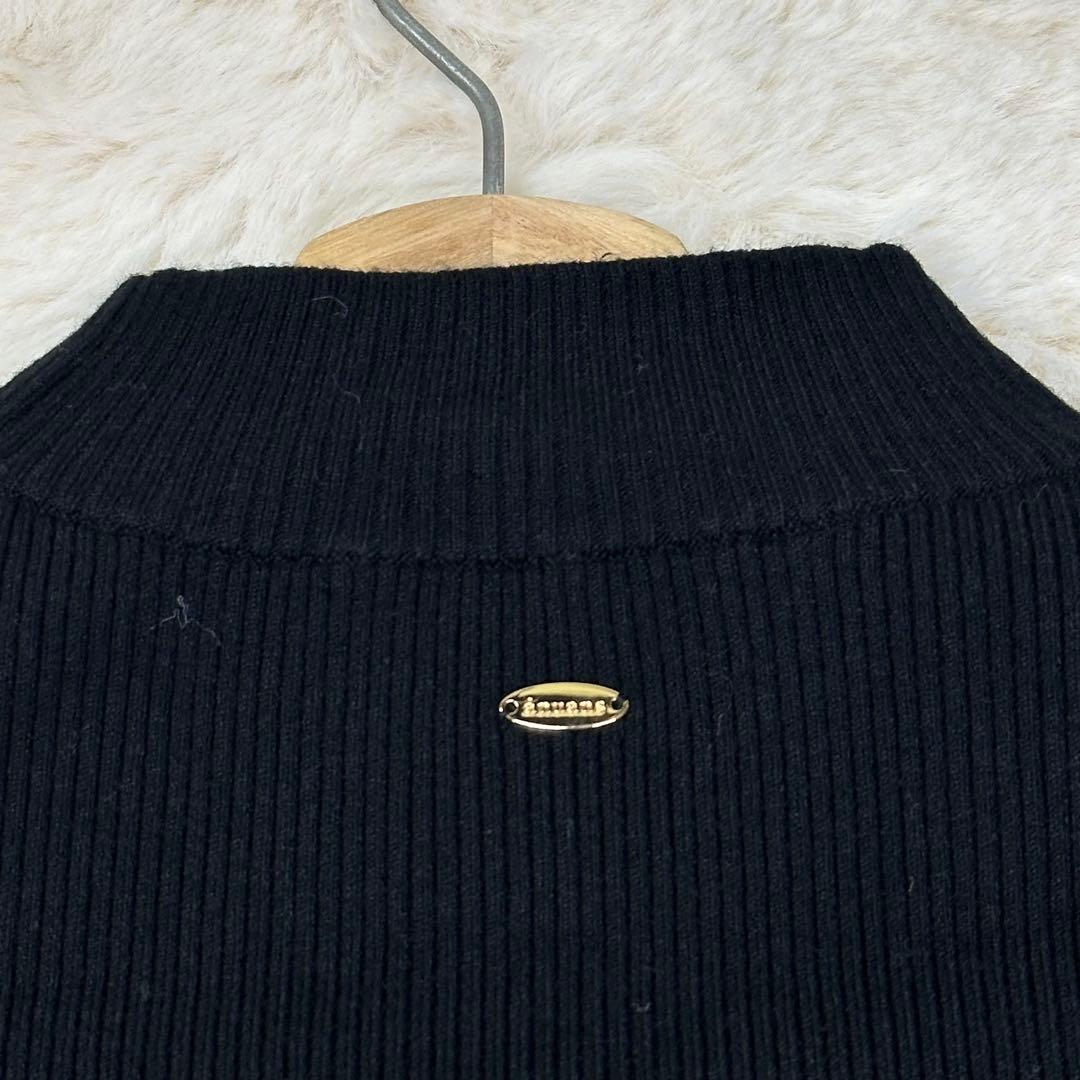 ✨美品✨anuans イレギュラーヘムドッキングニットワンピース XS 黒白