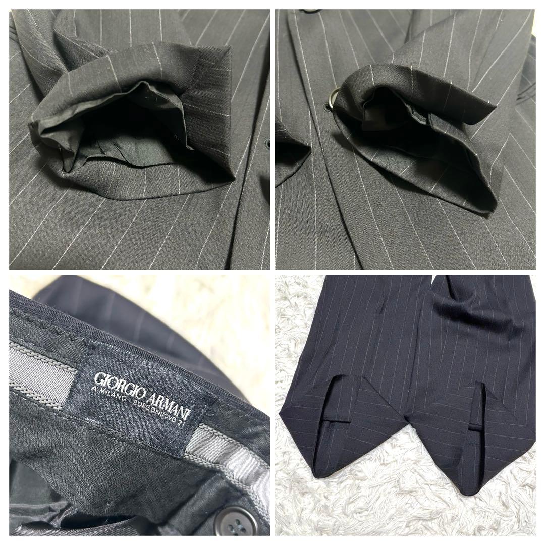 美品　ジョルジオアルマーニ　スーツセットアップ　48 チャコールグレー系