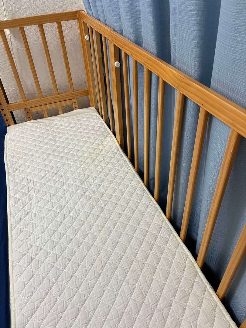 そいねーる + ロング (マットレス付)ナチュラル ベビーベッド　大和屋