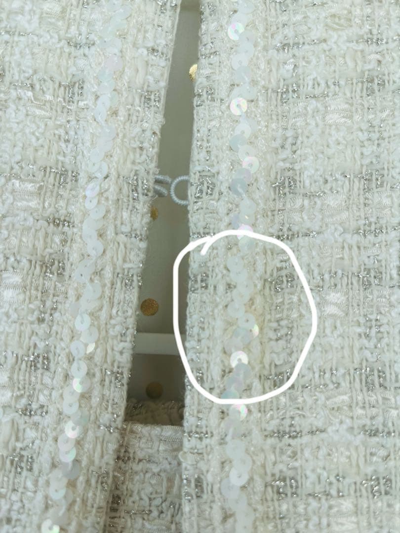 アイボリー ツイード フォーマル　セットアップ