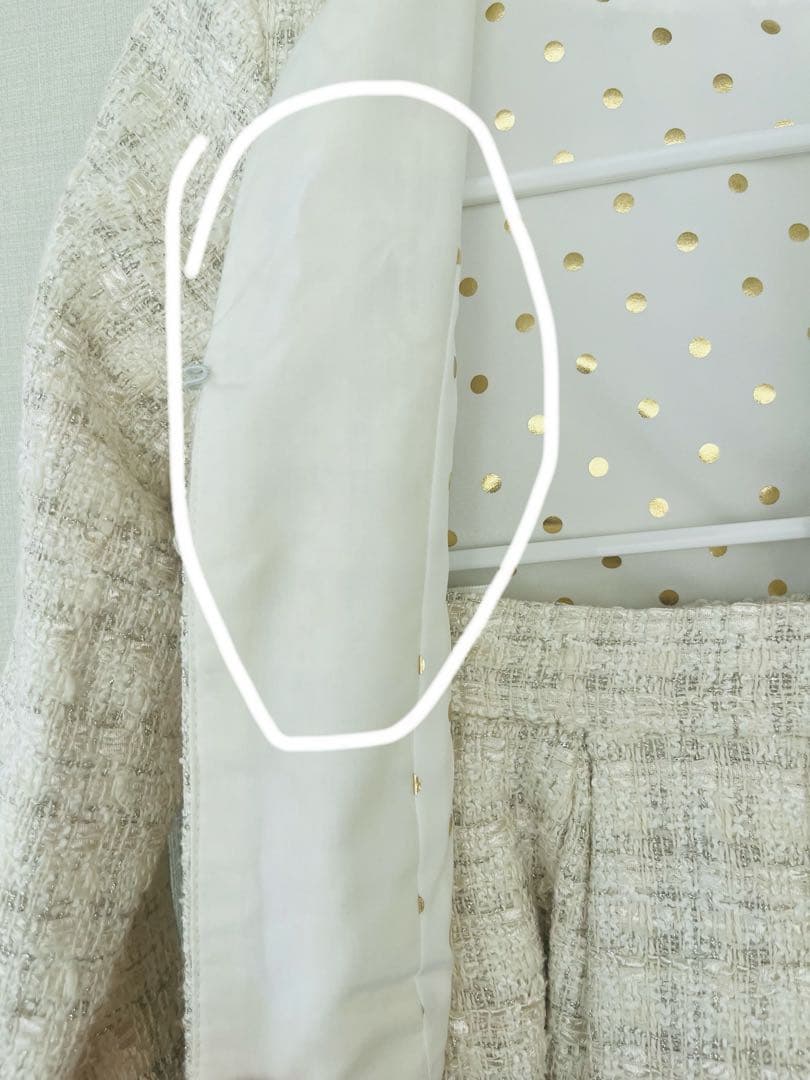 アイボリー ツイード フォーマル　セットアップ