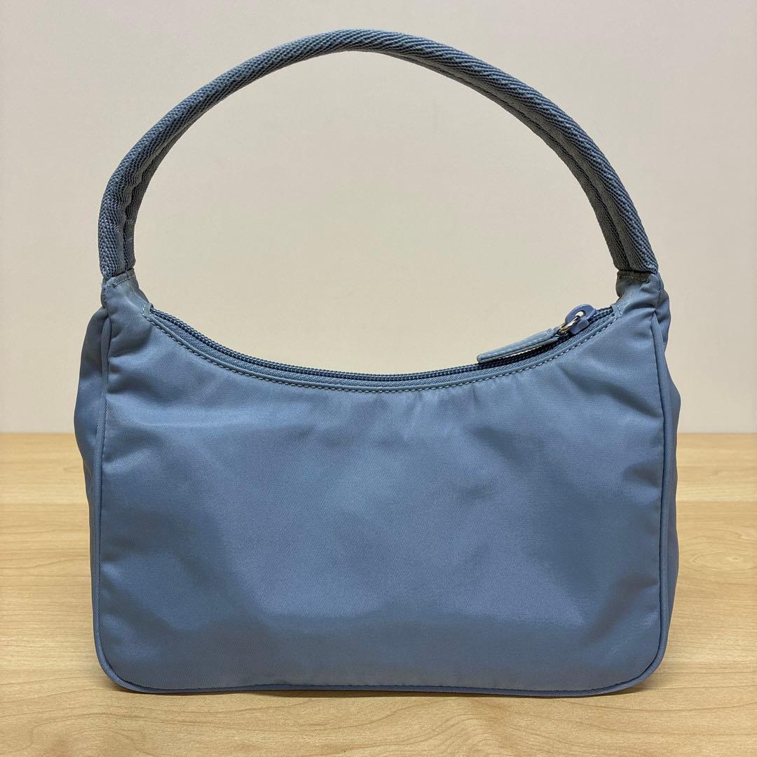 PRADA プラダ　ハンドバッグ　ミニバッグ　ポーチ　ナイロン　ライトブルー系