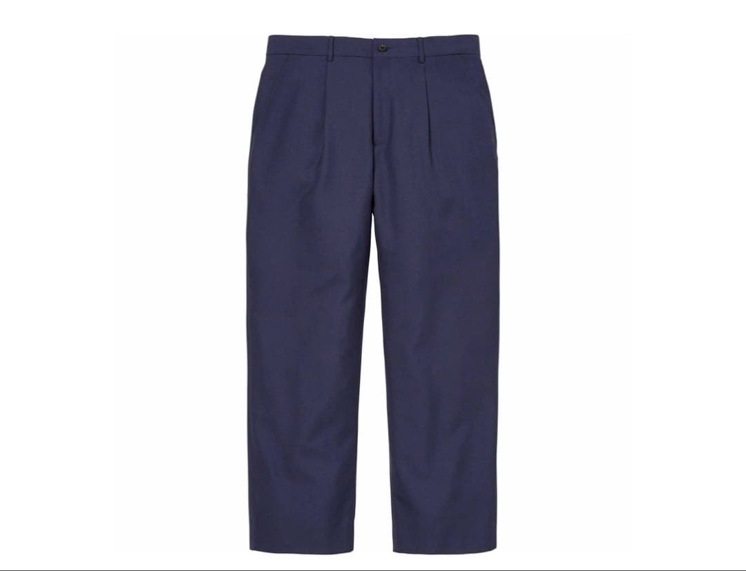 supreme Pleated Trouser navy 30 スラックス