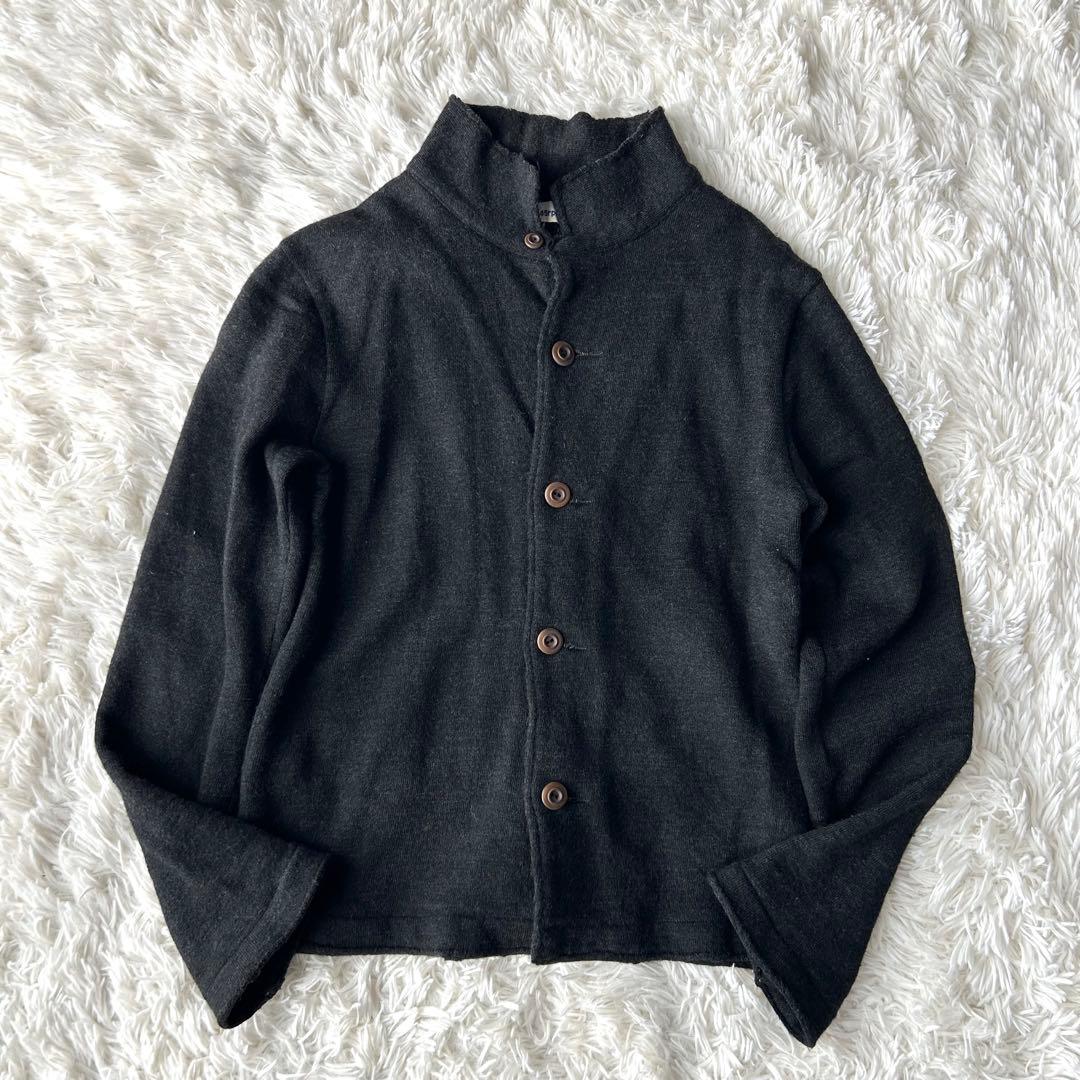 希少✨　美品　45rpm ウール縮絨　スタンドカラージャケット　ロゴ刺繍