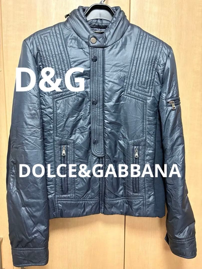 DOLCE&GABBANA ネイビーダウンジャケット　フードあり