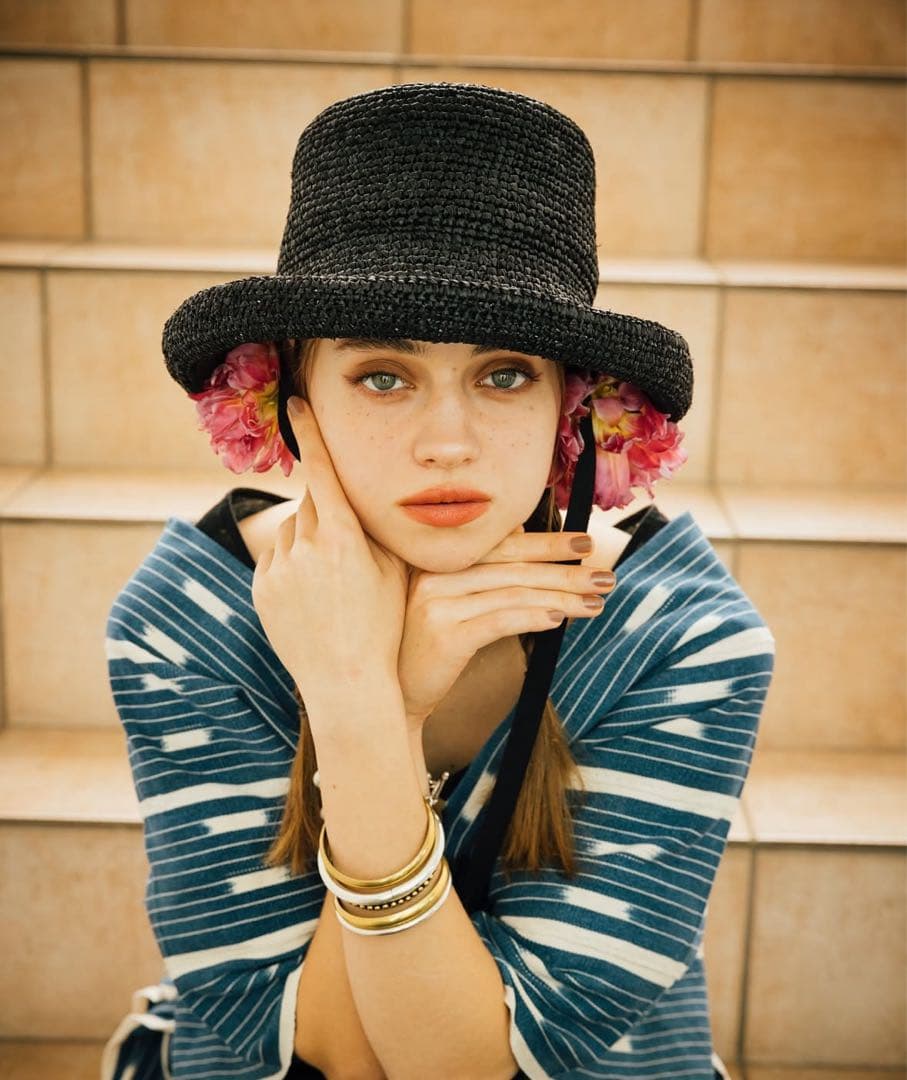 ラフィアリボンハット